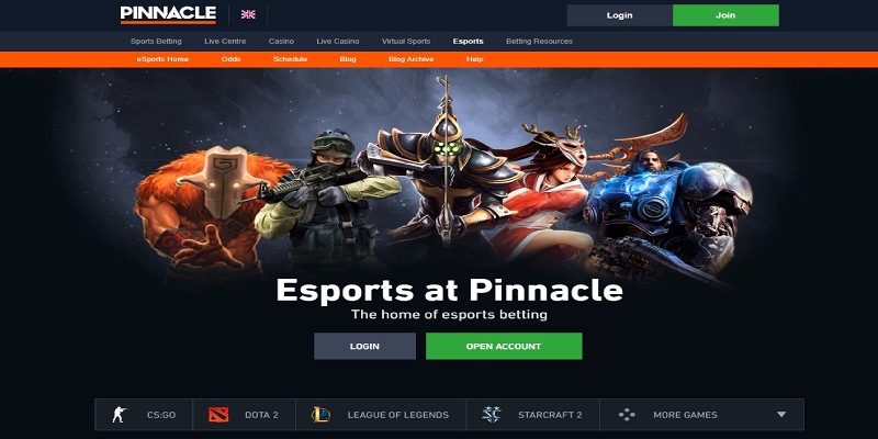 Pinnacle página esports
